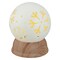 Northlight 6.5" Lighted White and Brown Globe with Snowflakes